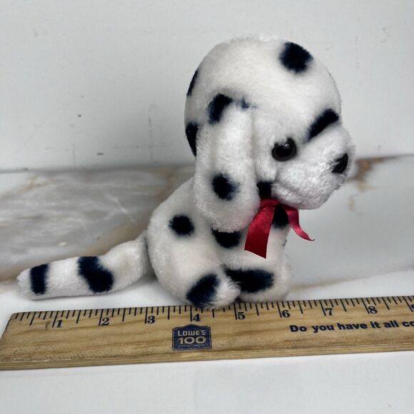 Vintage Cute Dalmatian Dog Spotted Plushie Stuffed Animal Toy Mini 5.5in Retro - Picture 7 of 12